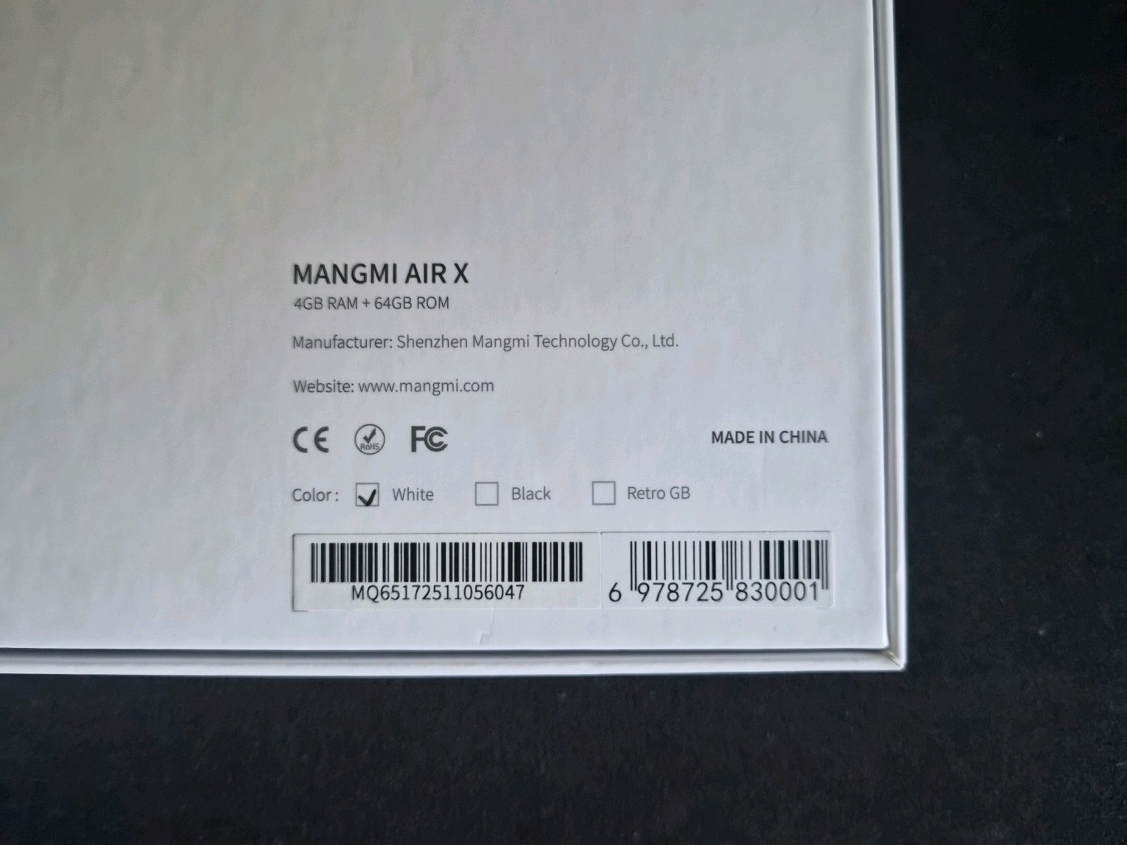 Mangmi Air X with Case and Original Box
