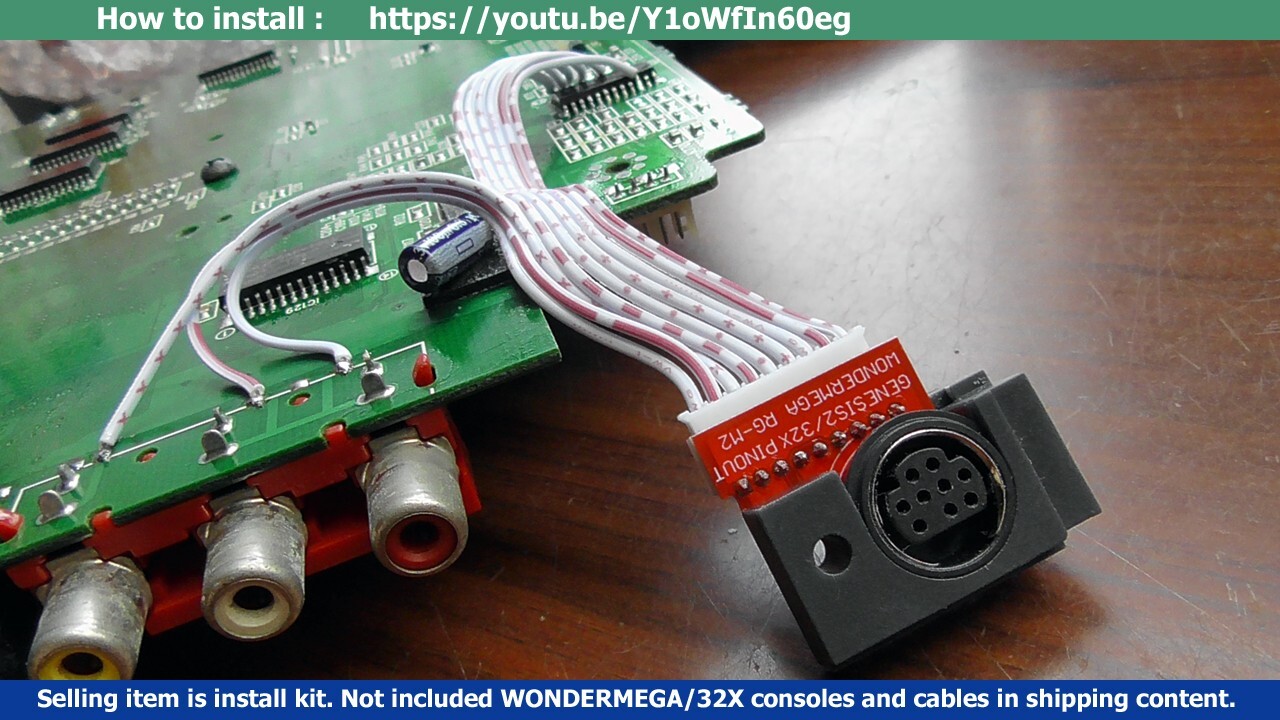 Assembly kit WONDERMEGA RG-M2 RGB compatible w/ Sega Genesis 2 Mega Drive 2 32X