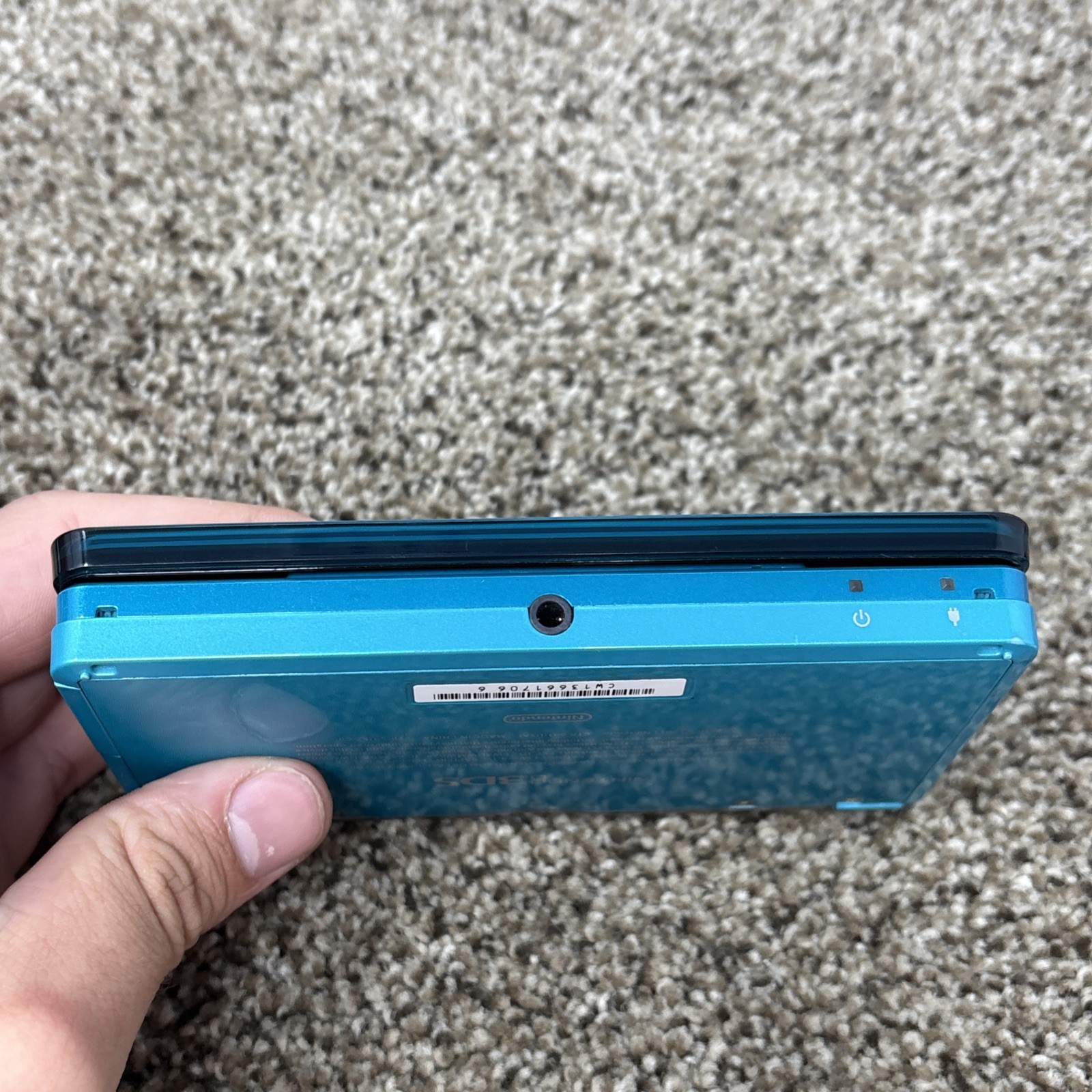 Nintendo 3DS Handheld System Aqua Blue With Charger Tested Working