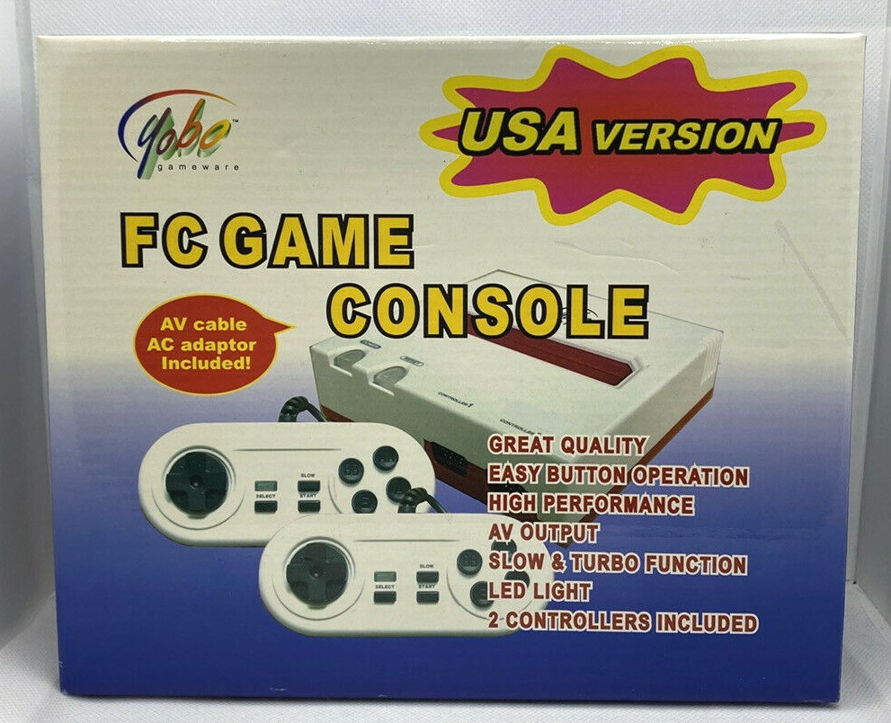 YOBO Gameware FC Game Console USA Version INDIGO/WHITE OT-8008 Used Very Good