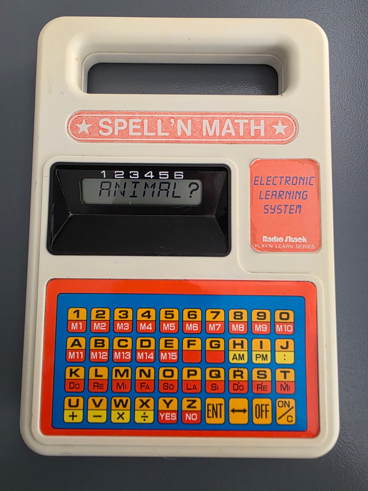 Vintage Radio Shack Spell ‘N Math Electronic Learning Educational Toy