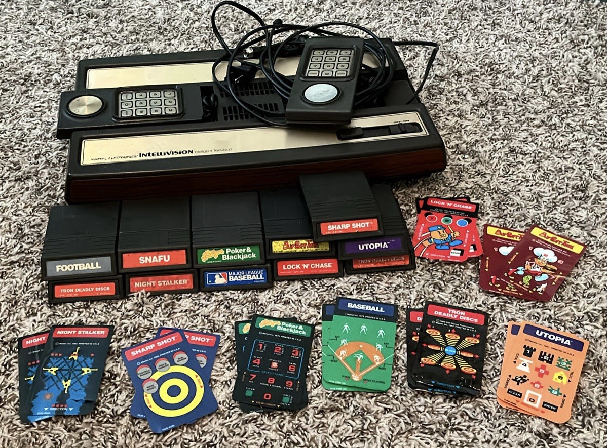 Mattel Intellivision Game Console With Games 2609