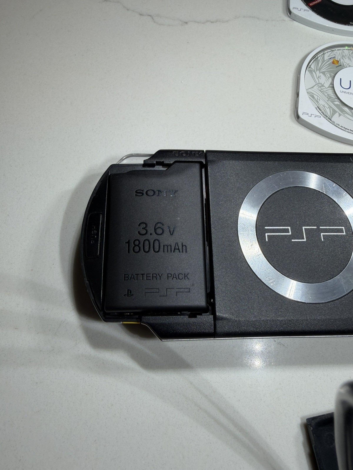 Sony PSP-1001 PlayStation Portable – Black w/ Games + Case + Cables