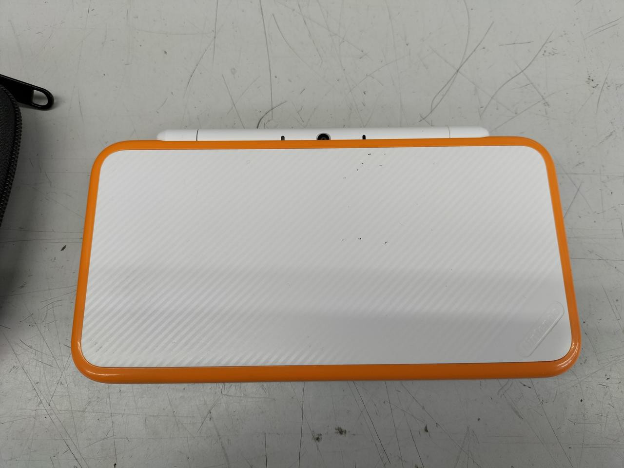 New Nintendo 2DS LL White Orange Console JAN-001 Case Japanese Version USED
