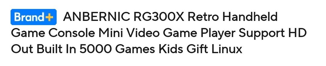 ANBERNIC RG300X Handheld Game Console Golden Red 16GB+64GB HDMI Built-in Games