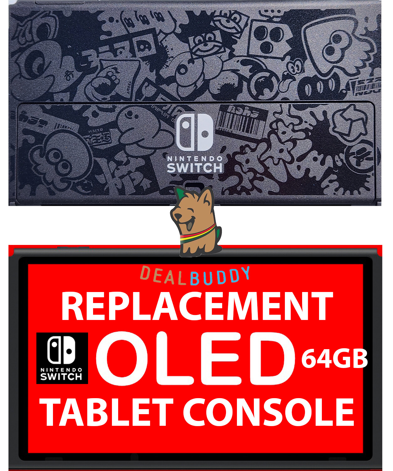 🔥[TABLET ONLY] NEW OLED SPLATOON 3 Nintendo Switch 64GB Console System Deck🔥
