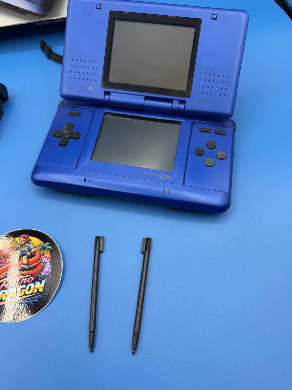 Used – Nintendo DS Launch Electric Blue Console NTR-001 – Box Included No Manual