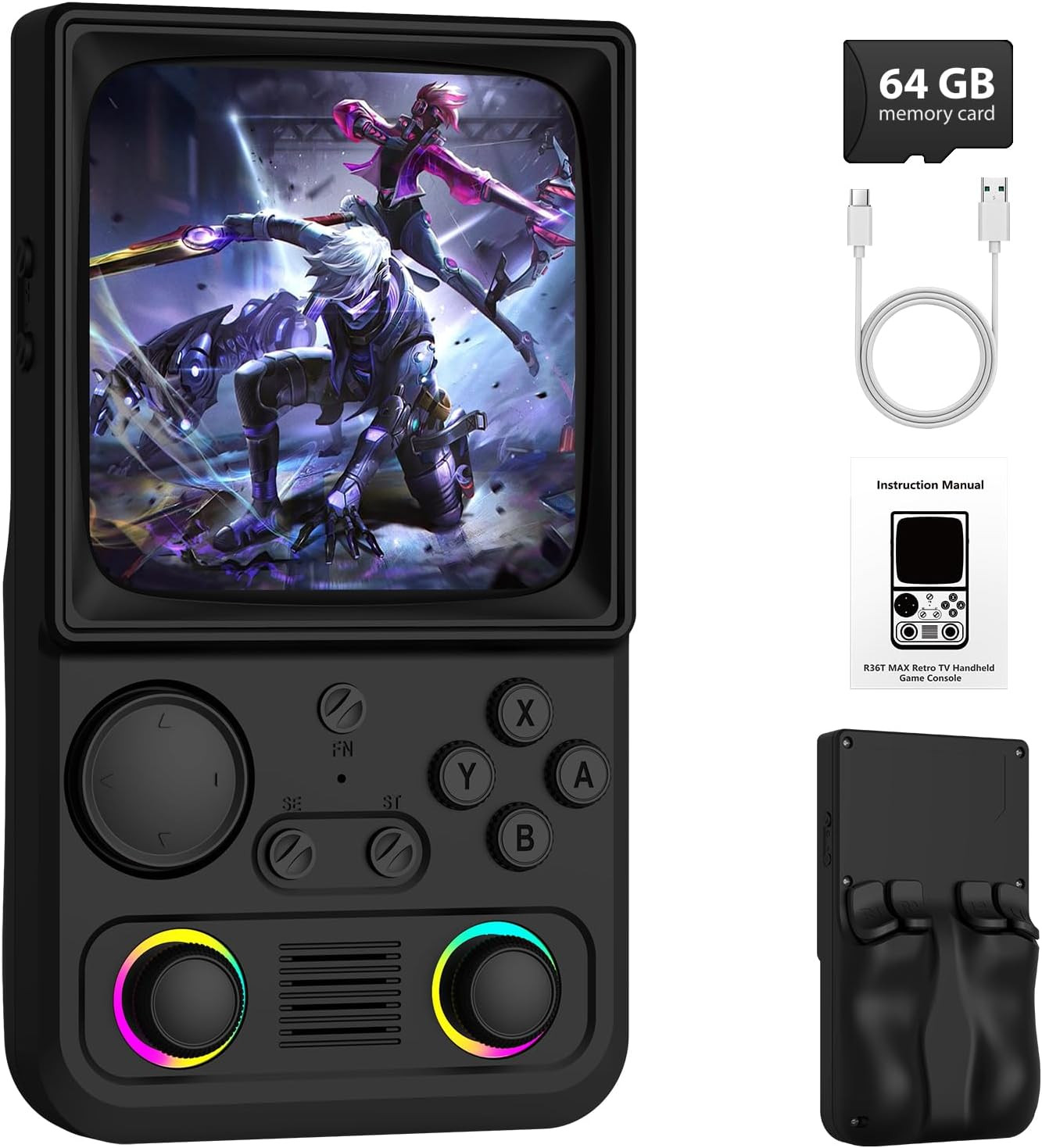 R36TMAX Retro Handheld Game Console, Portable Retro Gaming Console with 4.0” Crt