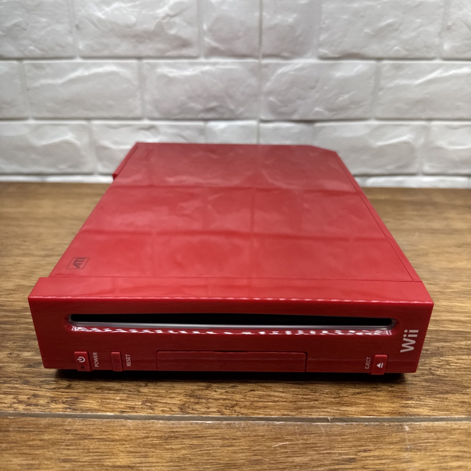 Nintendo Wii Gamecube Compatible Red Console RVL-001 Tested Works Console ONLY