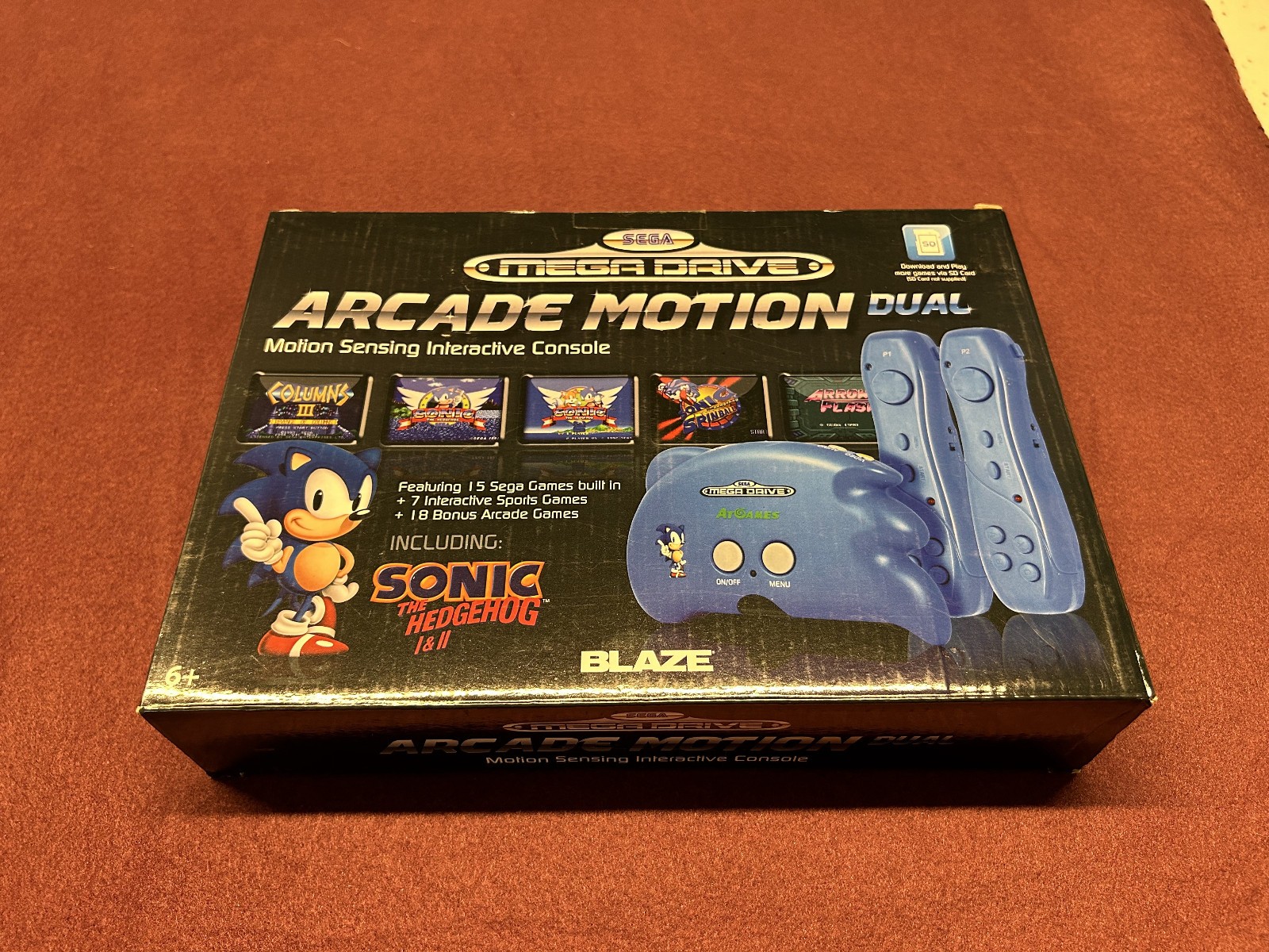 Sega Mega Drive Genesis Arcade Motion Sonic VideoGame Blaze Console Brand New
