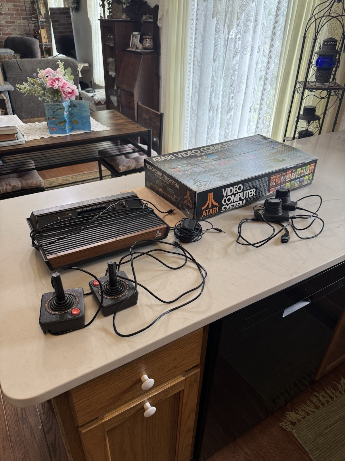 Atari 2600A System Bundle with Console, Power cord, Joysticks Paddles & Box Vtg