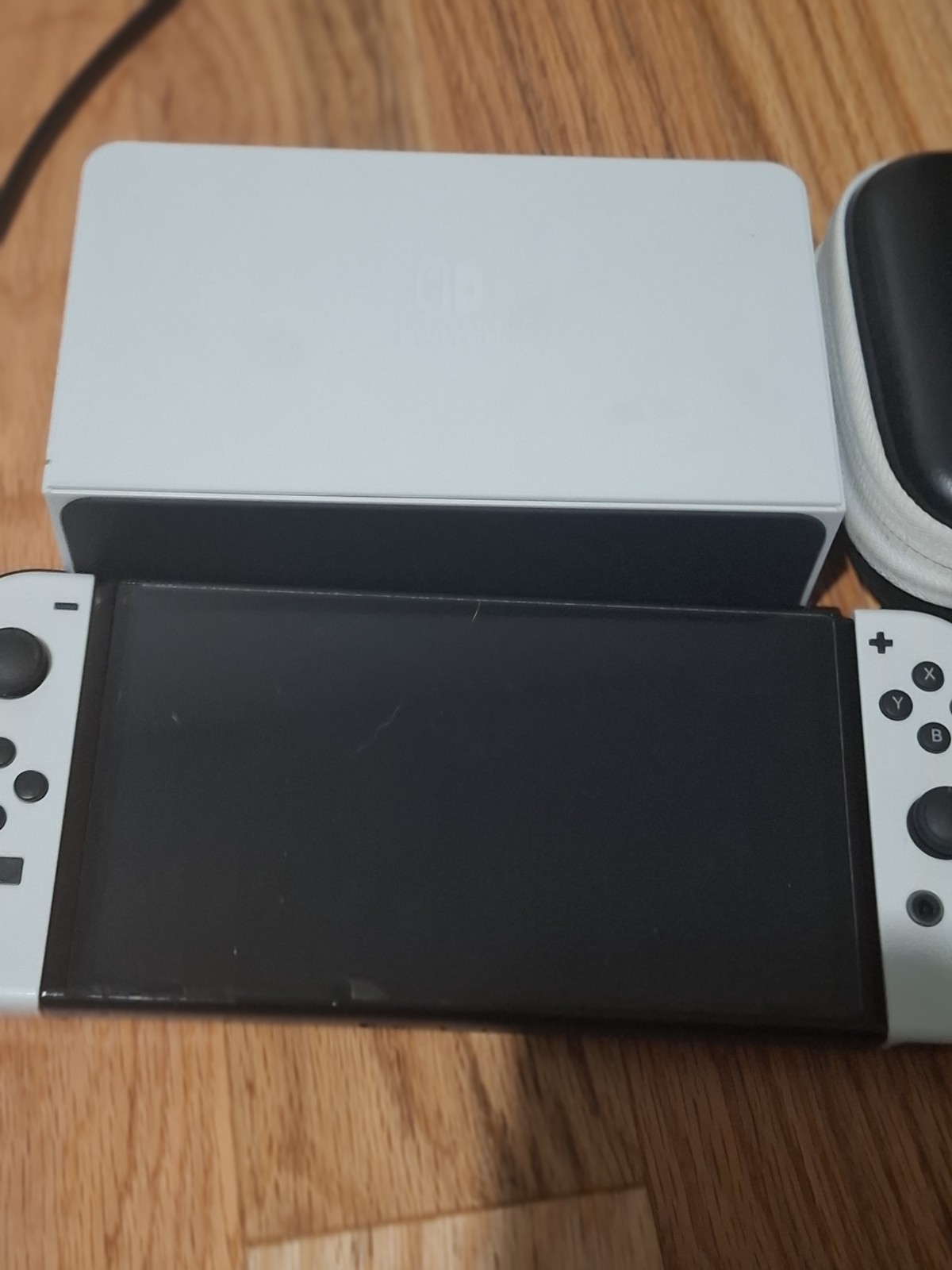 Nintendo Switch OLED Model White Console w/ Dock Carrying Case & 3 Games