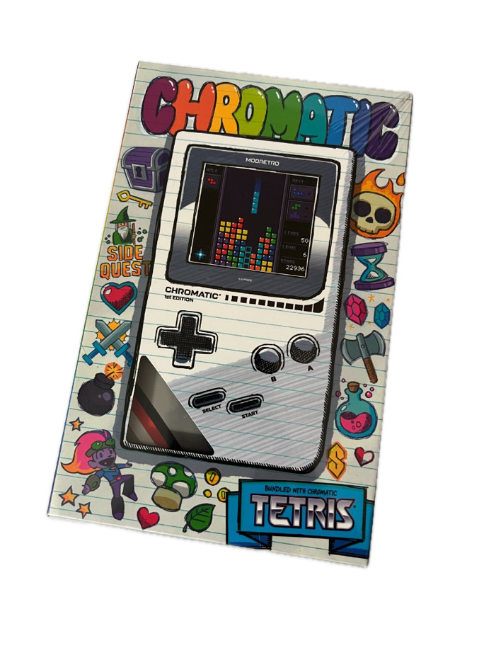 ModRetro Chromatic GameStop Grey SAPPHIRE Premium Gameboy Premium FIRST RUN
