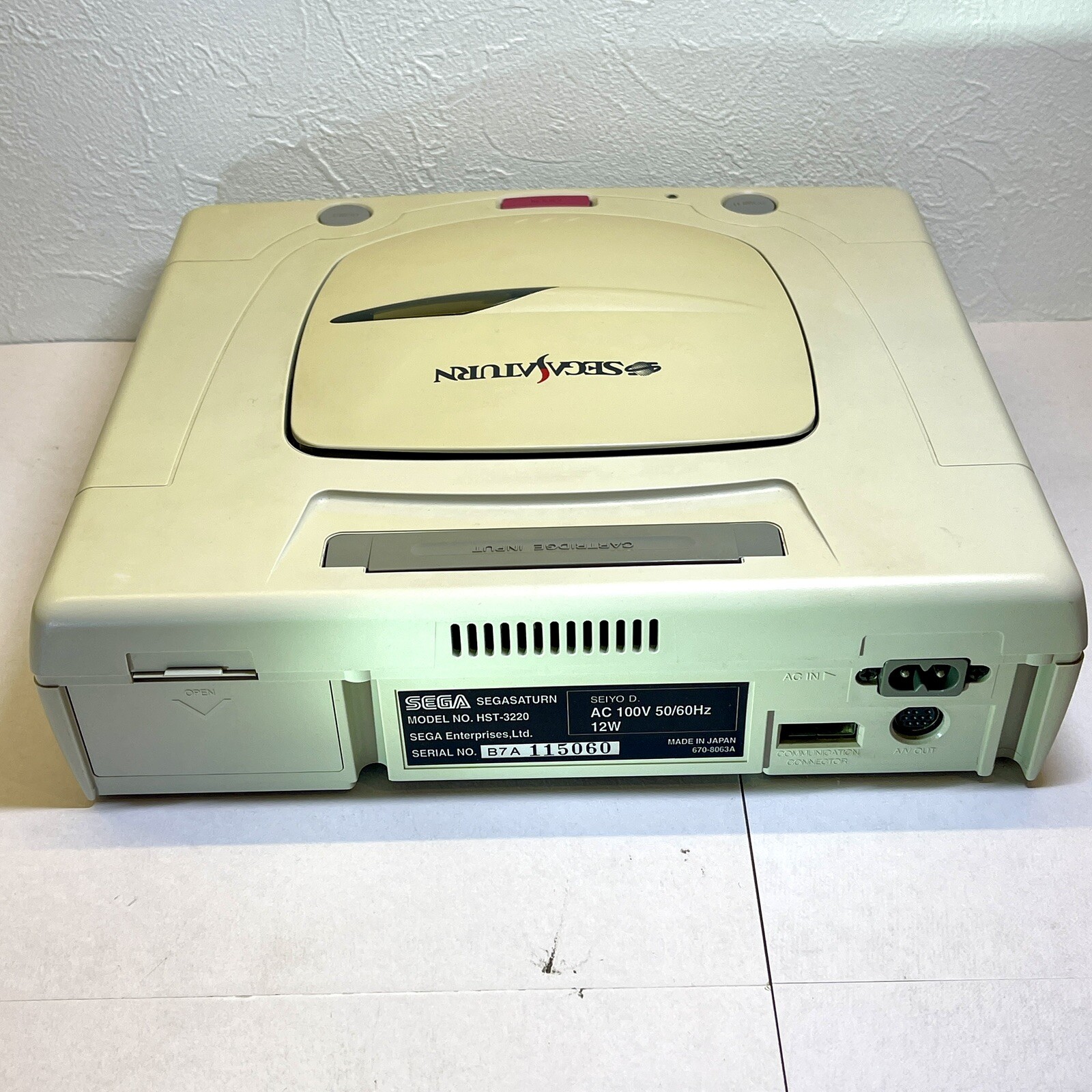 Boxed SEGA SATURN CONSOLE SET HST-0019 White w/2games Japan Used VG+/EX