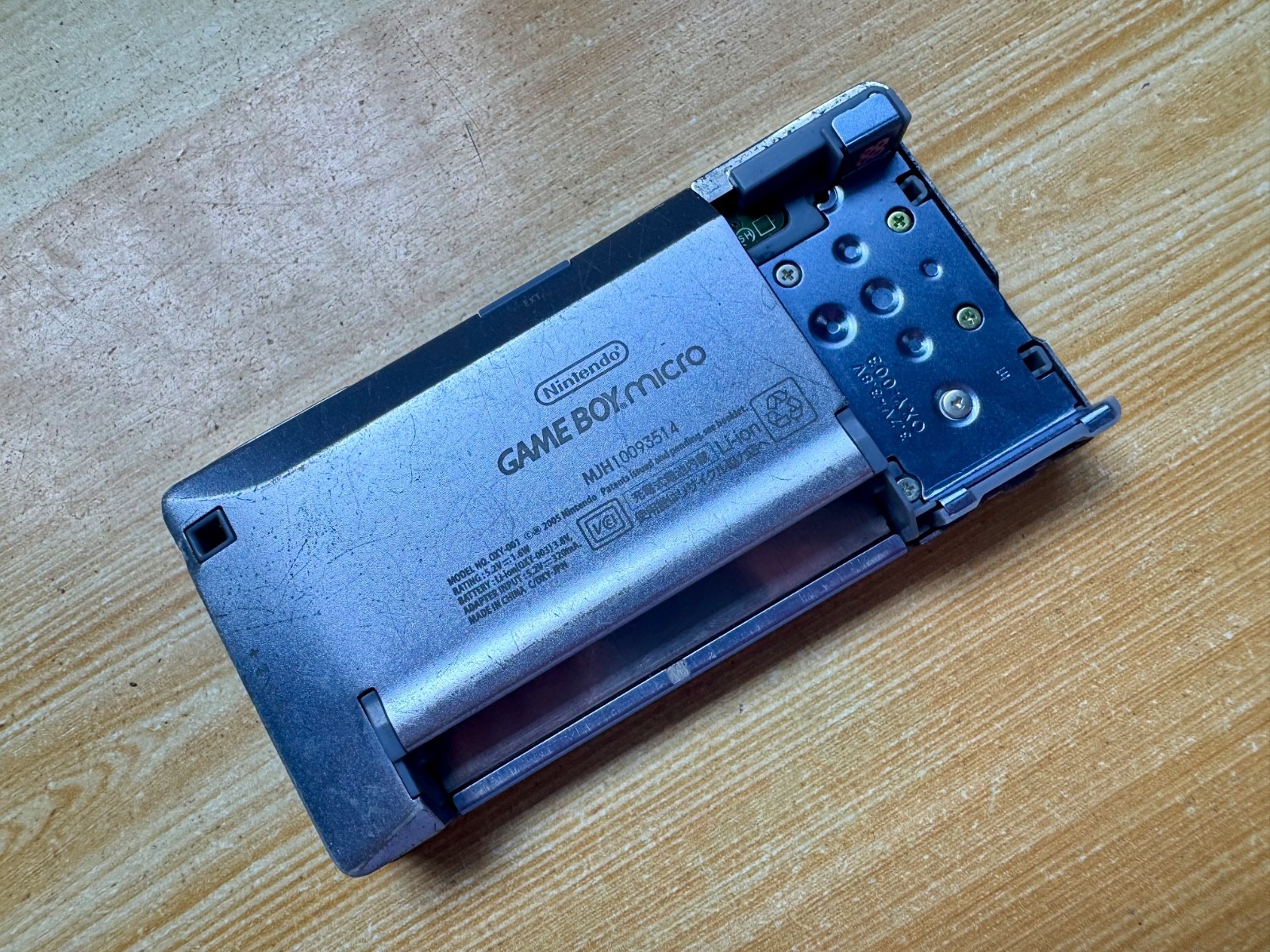 Nintendo Gameboy Micro OXY-001 Pearl Ocean Blue Handheld Console Parts or Repair