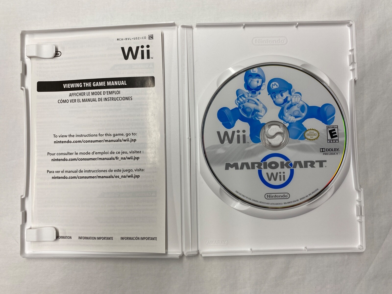 Nintendo Wii Mini Console Bundle – Original Box With Mario Kart Tested Clean