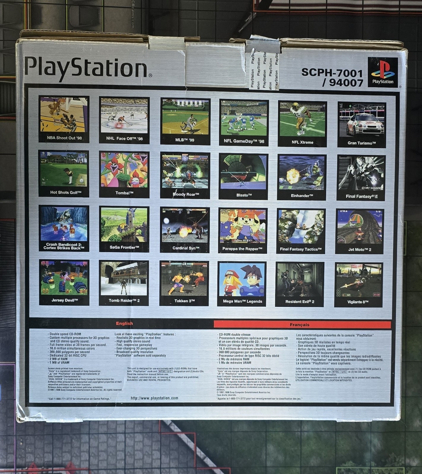 Playstation 1 PS1 PSX Console Complete Plus Protector And Extras