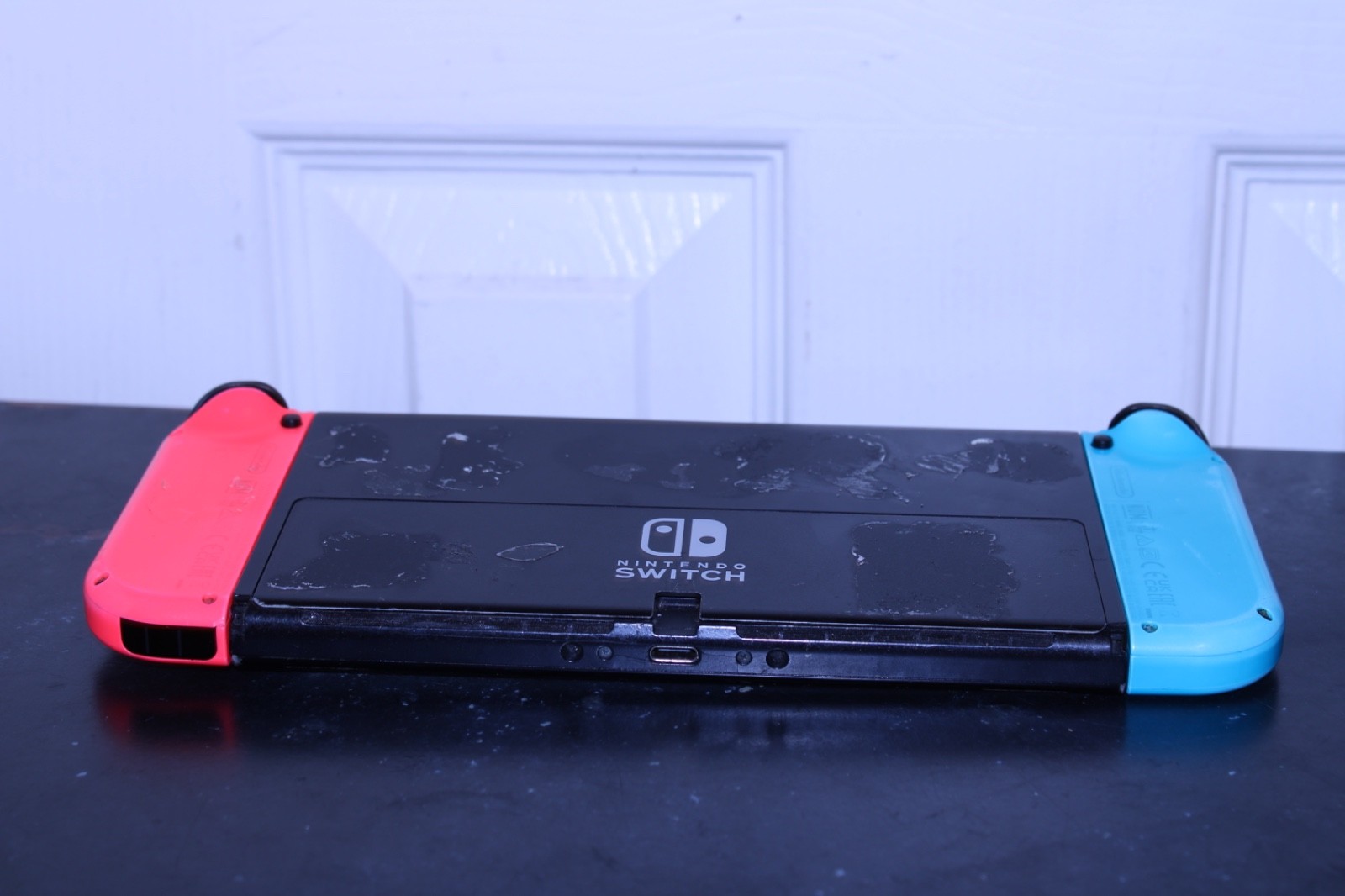 Nintendo Switch OLED Model 64GB – red Blue Handheld Console -W/ Extras