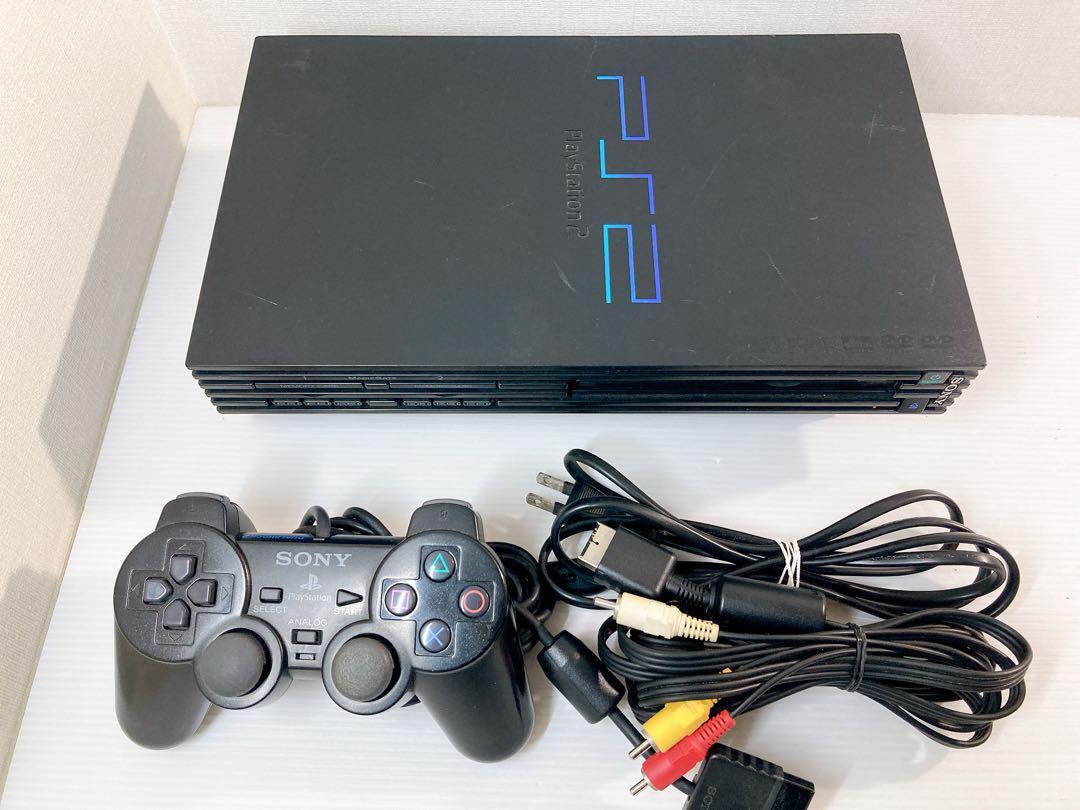 Sony PlayStation2 PS2 black Console controller Cable Working NTSC-J