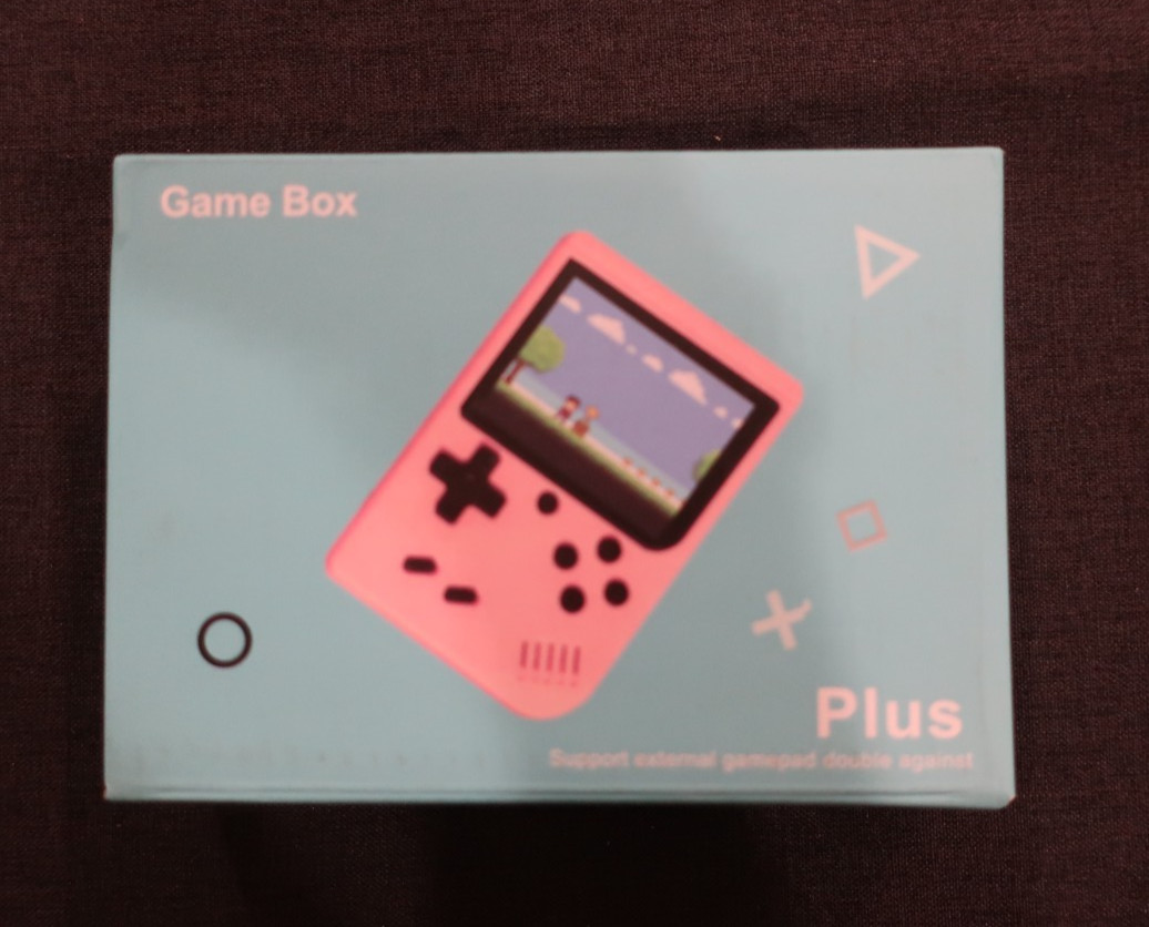 Game Box Plus 500 in 1 Handheld Retro Game System Blue TV Ready Rechargeable