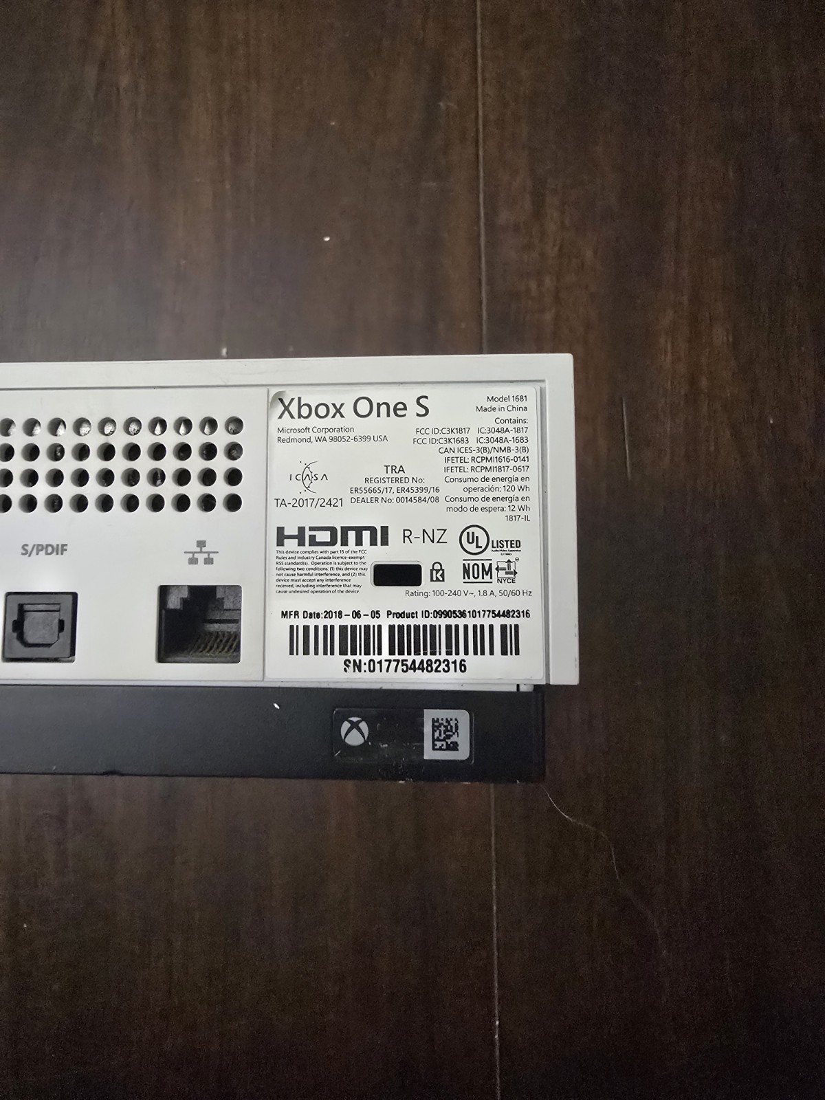 Microsoft Xbox One S 1TB Console Bundle w/ Wireless Controller And 1 Game