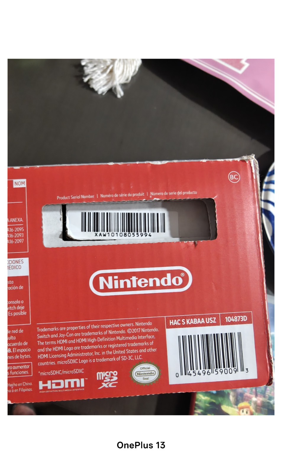 Nintendo Switch Console Black w/ Neon Blue/Red Joy-Con, Dock/Cables, Zelda