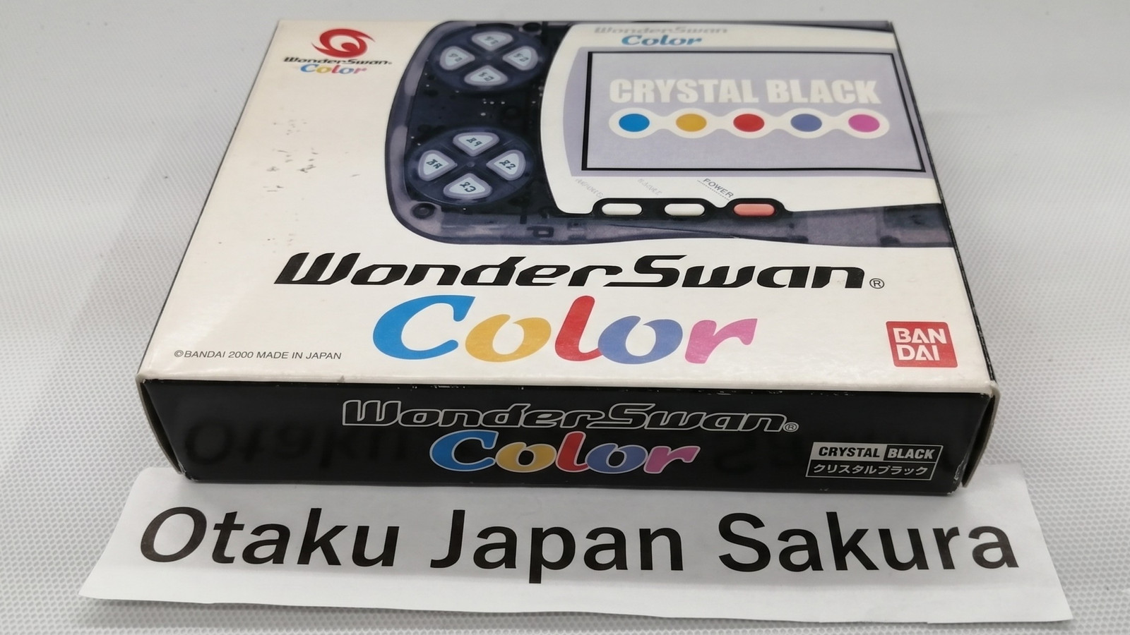 Bandai WonderSwan Color WSC-001 Crystal Black Console Box Manual Tested JP Rare
