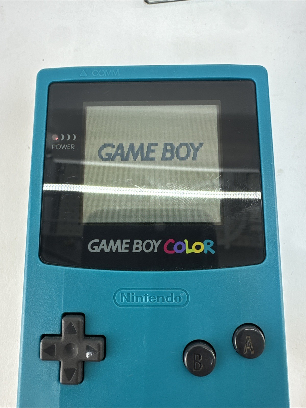 Nintendo Game Boy Color Teal Bundle 4 Games Carry Case GBC Tested Working