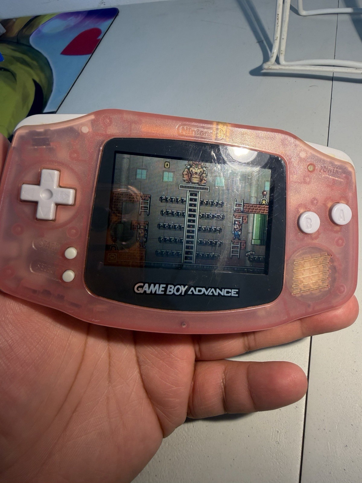Nintendo Game Boy Advance Fuchsia Pink Handheld Console, Tested Working AGB-001