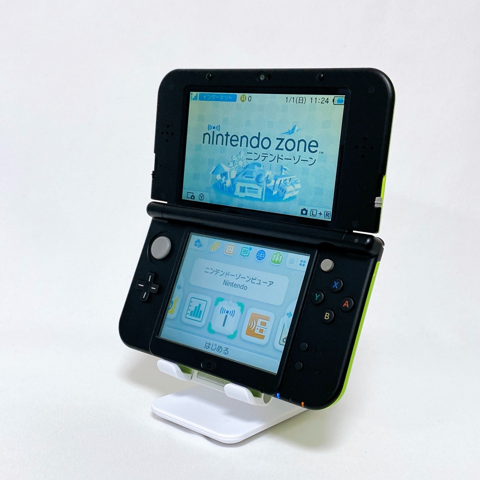 【Dual IPS】New Nintendo 3DS XL LL Lime Black Console Japan Tested Working Rank S