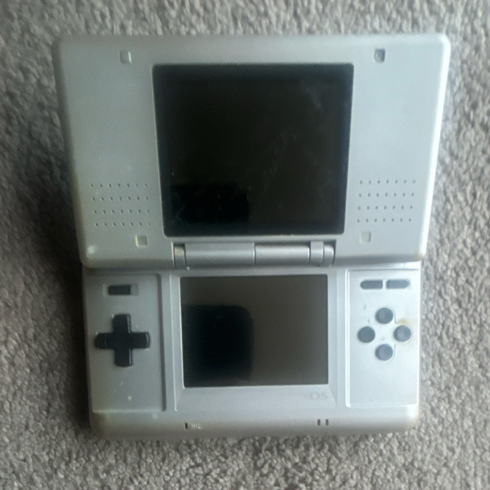 Nintendo DS Silver Handheld Console Dual Screen Touch Screen NTR-001