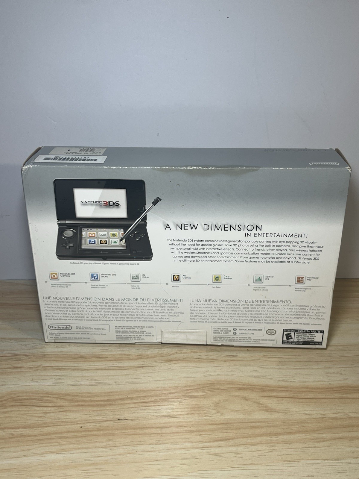 Nintendo 3DS Cosmo Black System Console Complete Box W/9 Games All CIB Tested