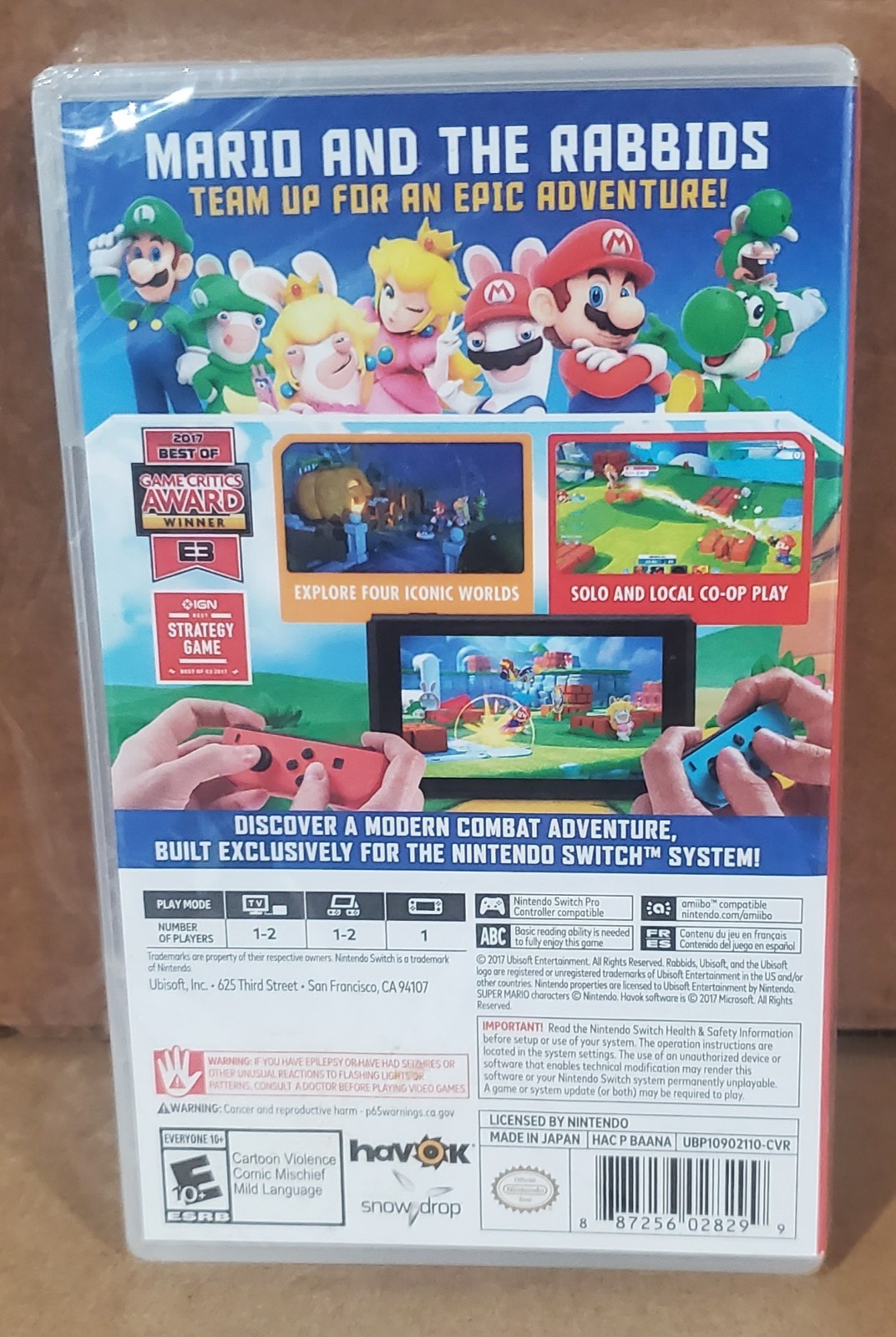 Nintendo Switch Mario Kart 8 Deluxe + 3 Month Online + Mario Rabbids + Case