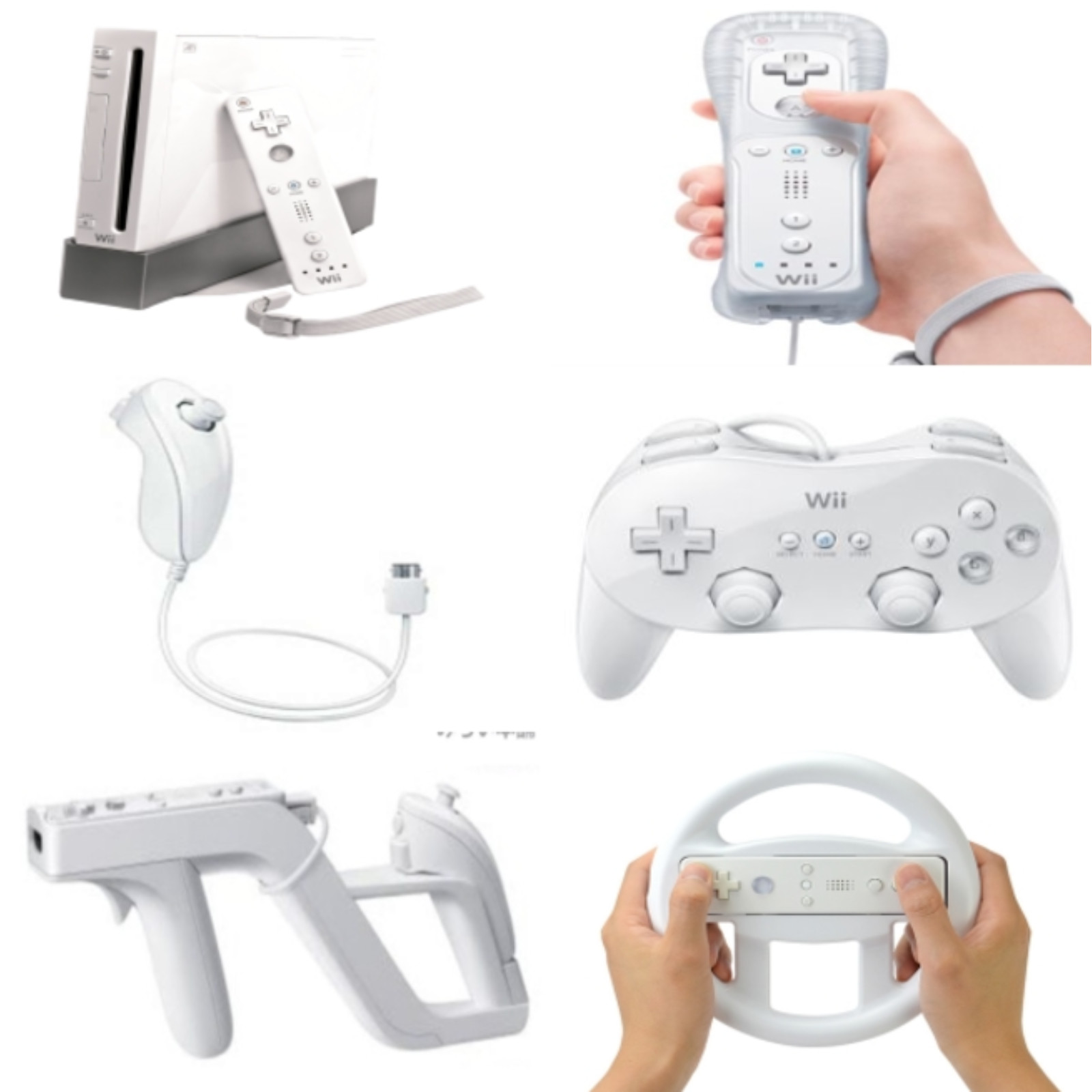 Nintendo Wii RVL-001 Console remote Nunchuck Region US Authentic tested