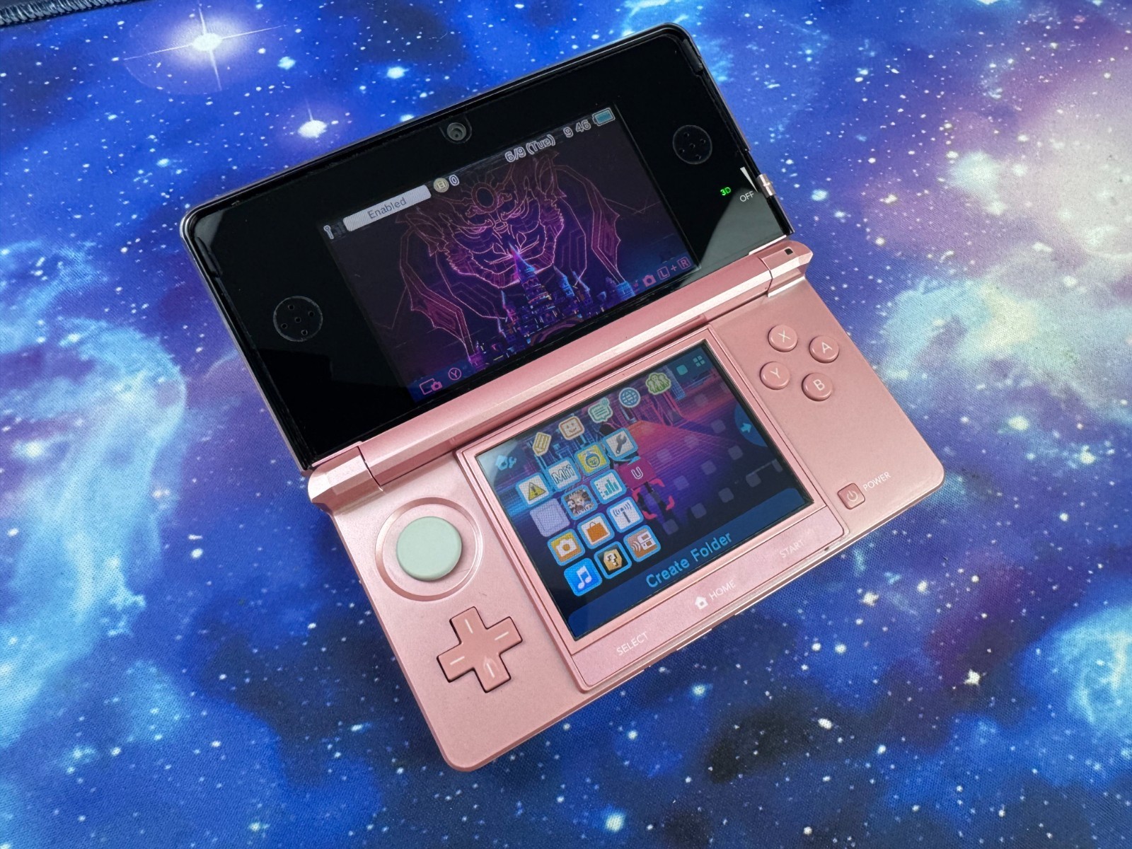 USB INBUILT CAPTURE CARD Light Pink Original Nintendo 3DS Console REGION FREE