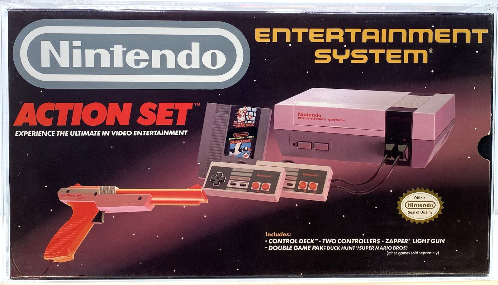 NES Nintendo Action Set Red Zapper System Console New Sealed CAS 85+ TOP POP