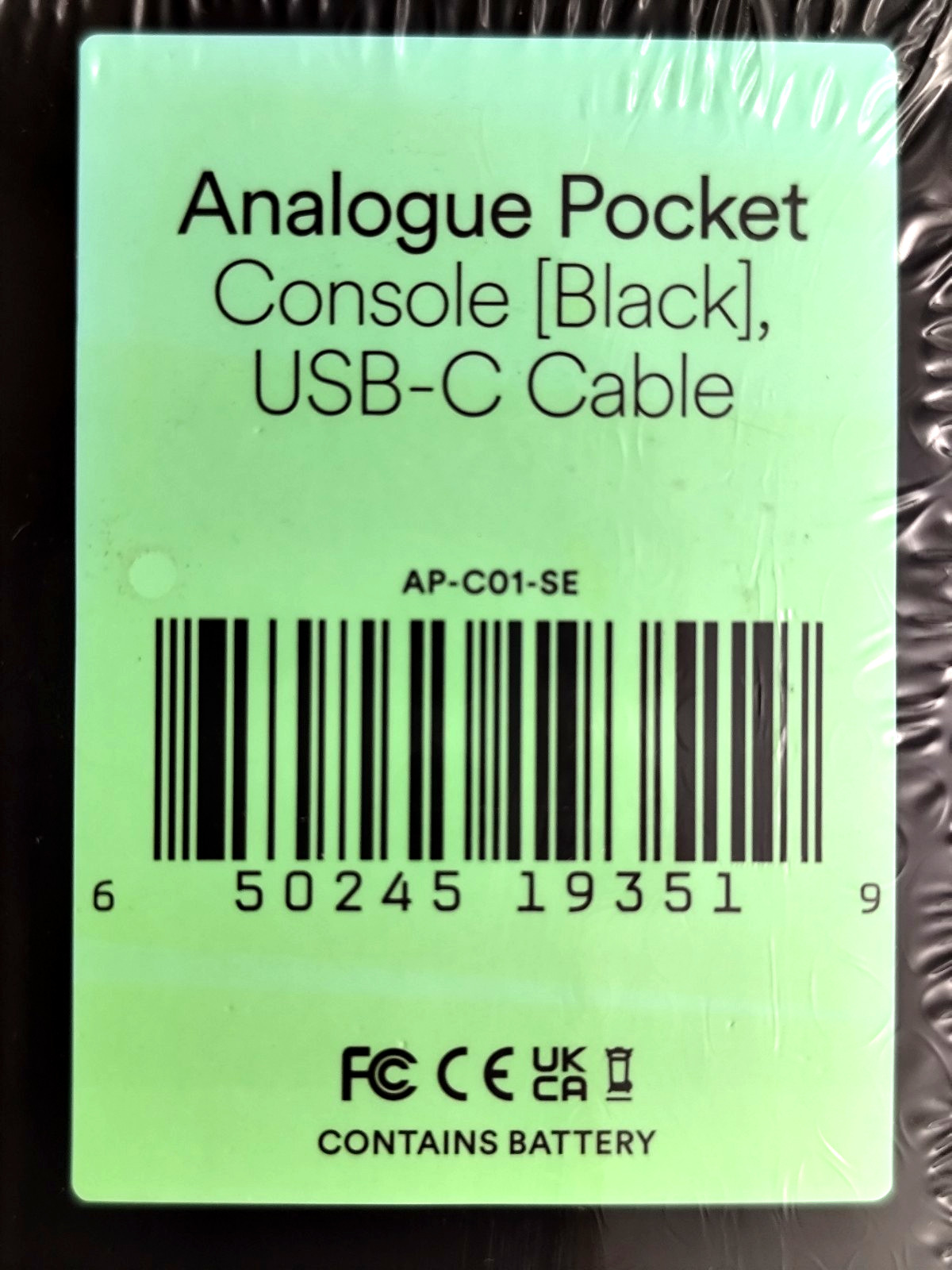 Analogue Pocket Black Console System W/ USB Cable – BRAND NEW Factory Sealed!