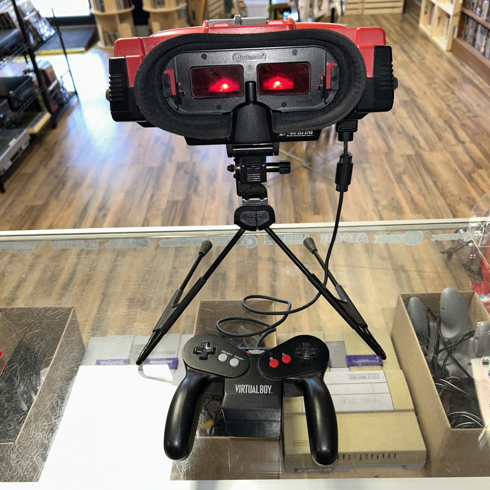 Nintendo Virtual Boy Console w/ power cable. Works. Ships In Box.