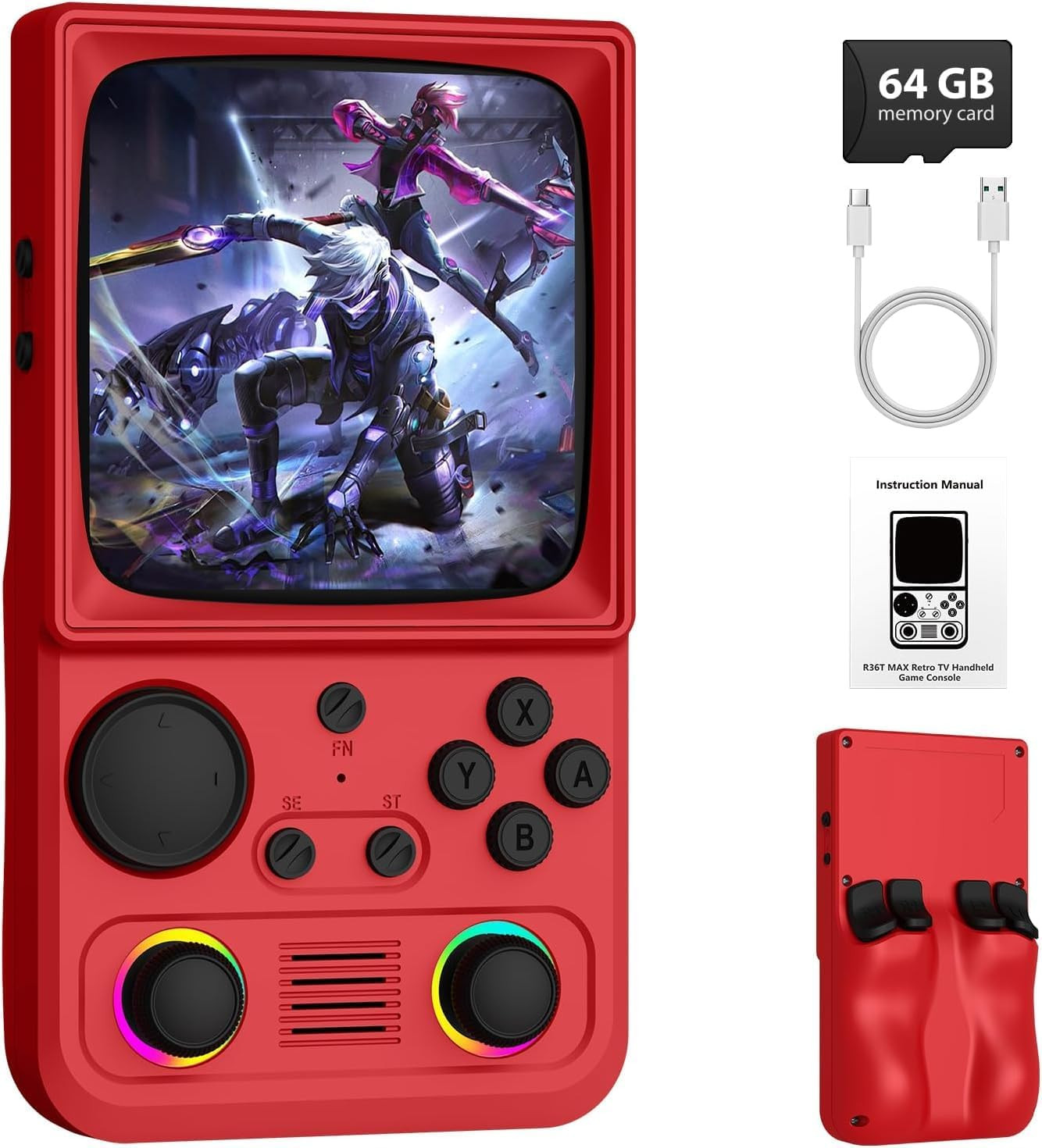 R36TMAX Retro Handheld Game Console, Portable Retro Gaming Console with 4.0” Crt