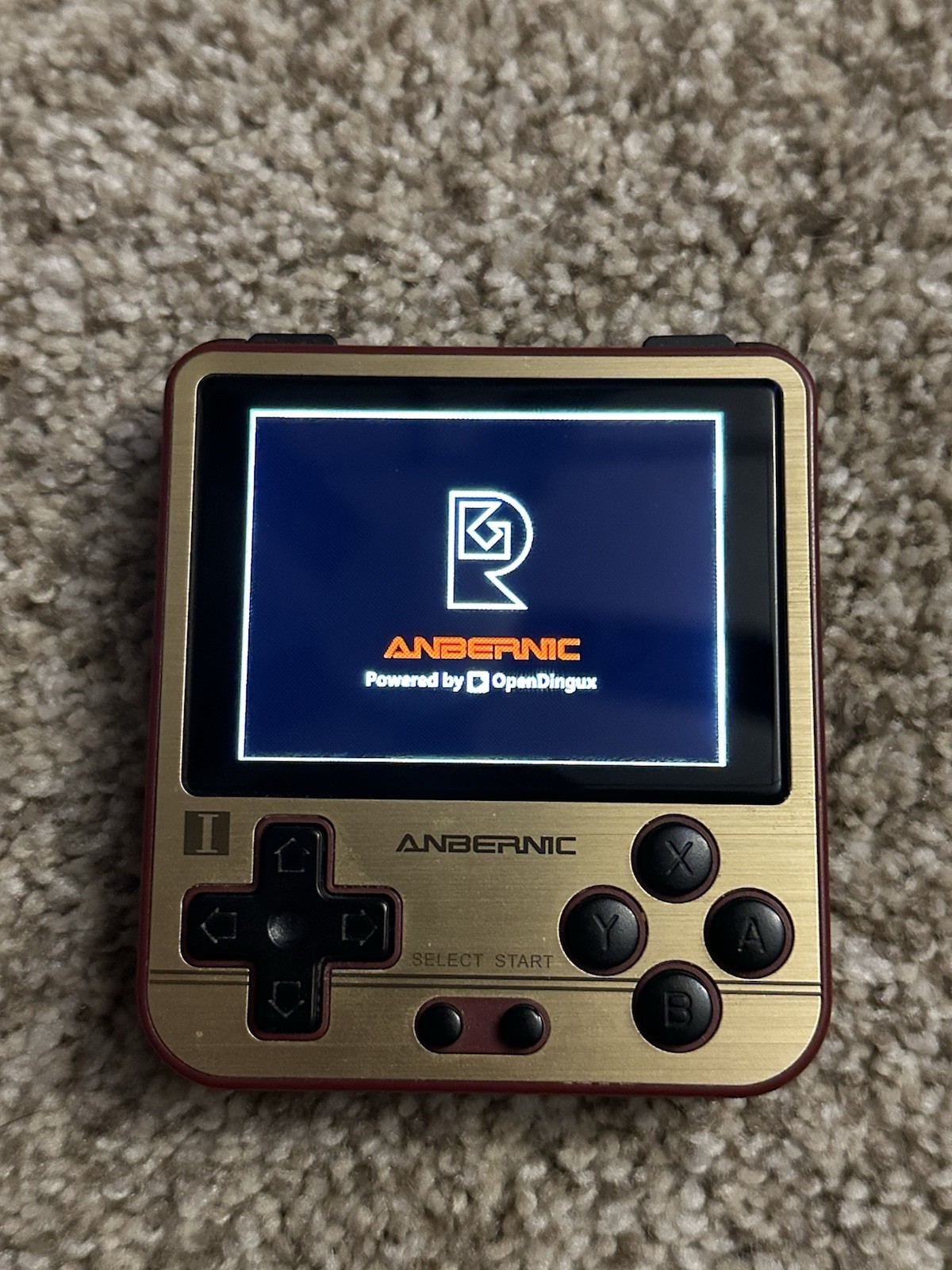 Anbernic RG280V Handheld Retro Console 64GB Red/Gold – Pre-Loaded NES GBA PS1