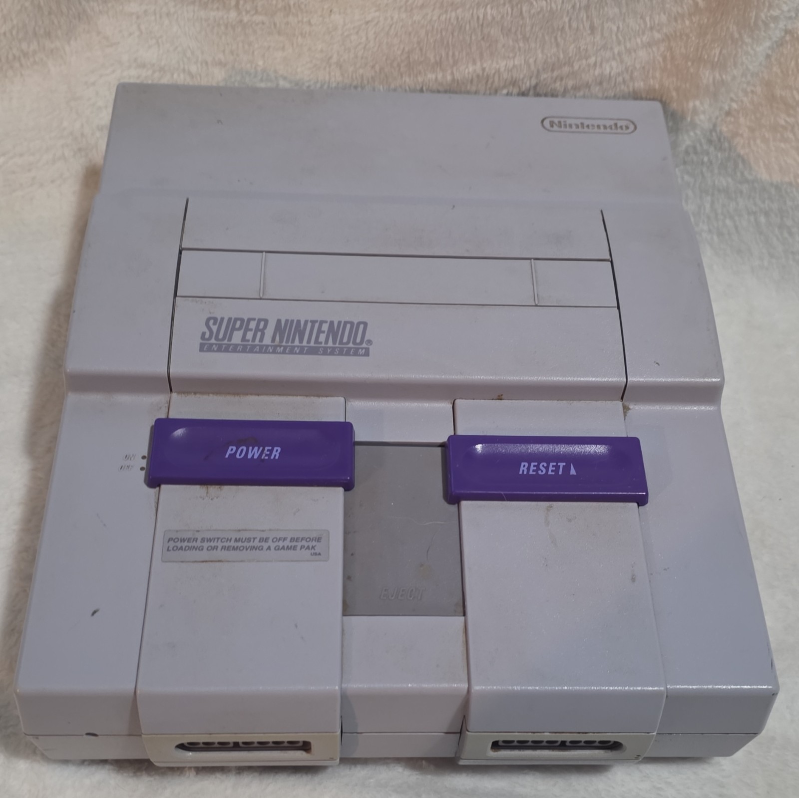 Nintendo Super Nintendo Entertainment System SNS-001 Console Gray/Purple