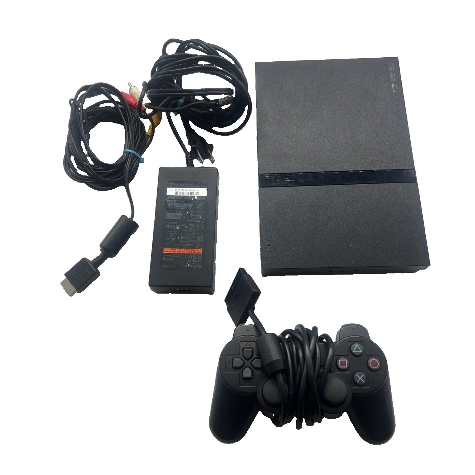 Sony PlayStation 2 PS2 Slim SCPH-70012 Console System OEM Bundle – Tested