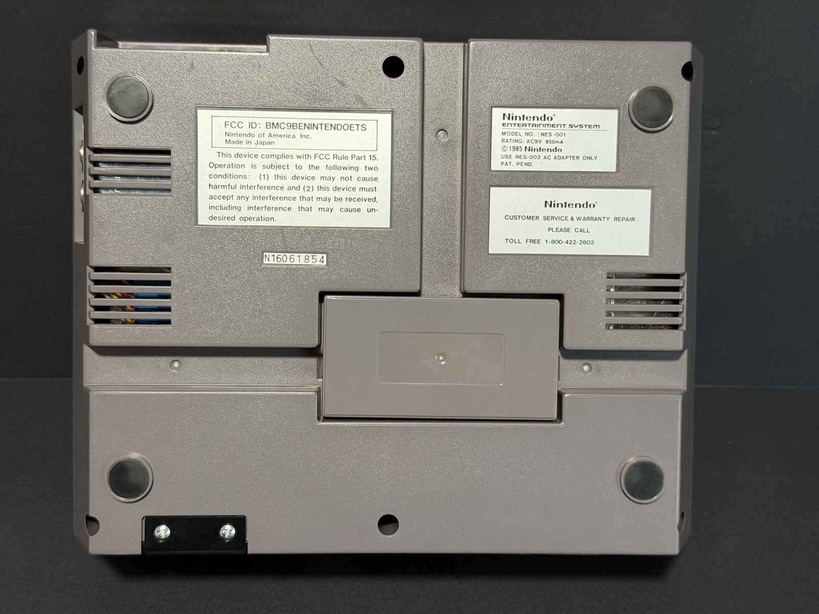 Nintendo Entertainment System NES Control Deck Console W/Box/Manual