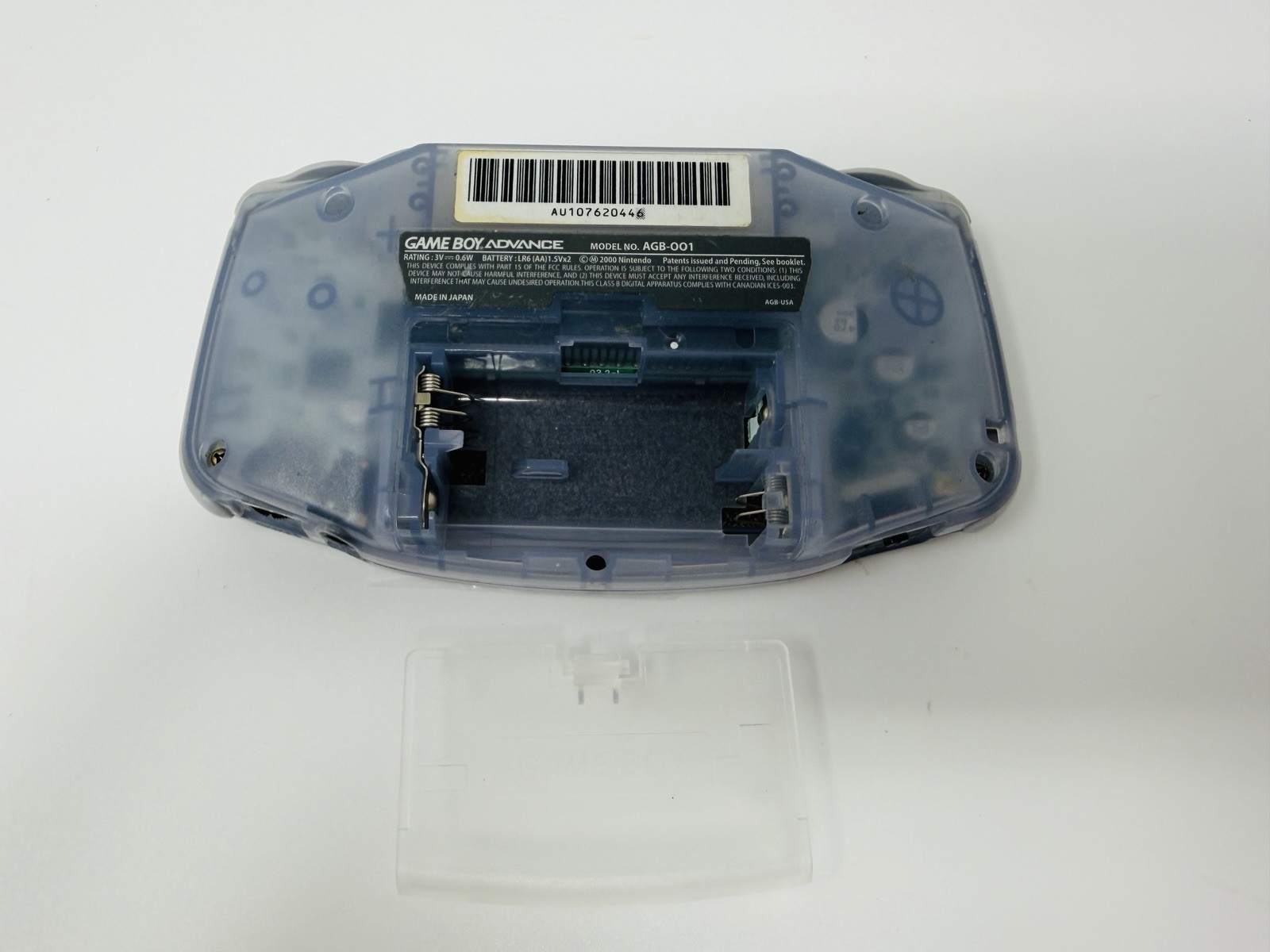 Nintendo Game Boy Advance Clear Glacier Handheld Console New Screen Lens System