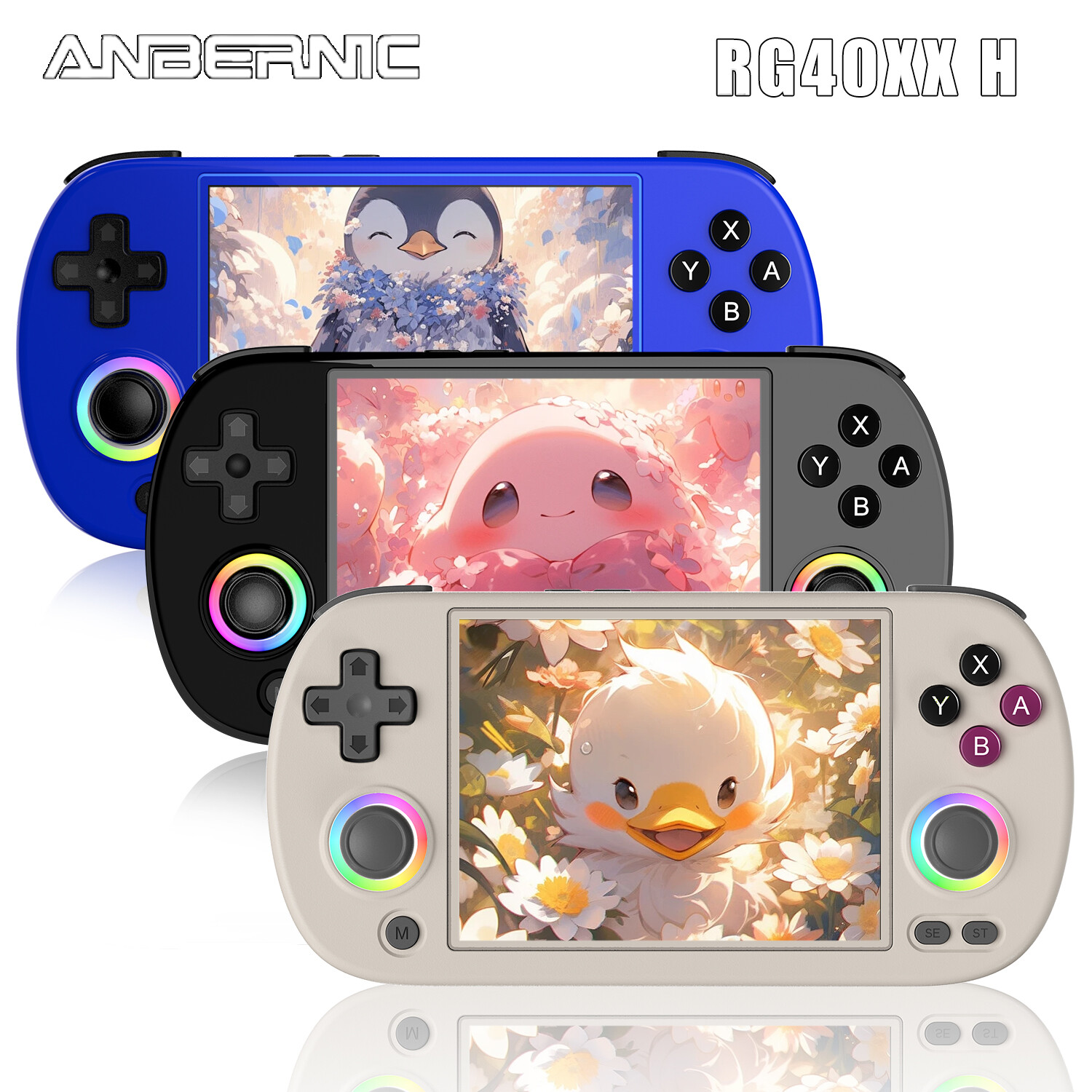 ANBERNIC RG40XX H handheld Game Console 4.0-inch IPS Screen 64G 5K+ Games Gifts