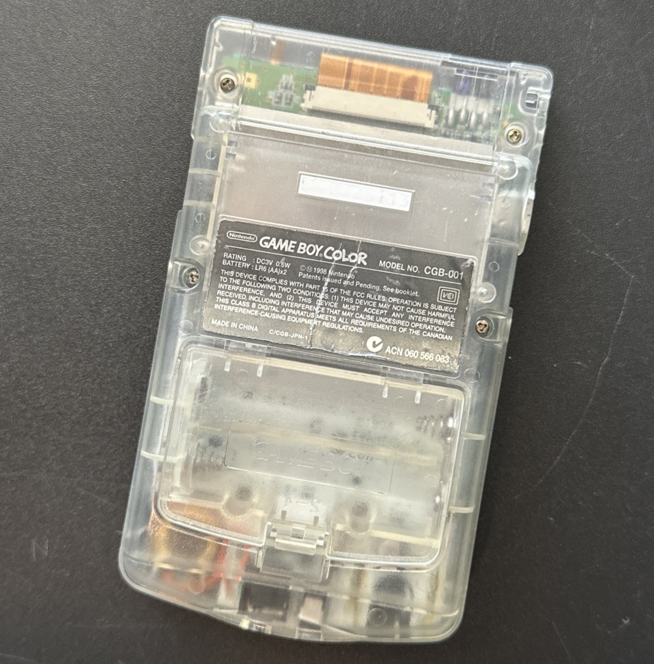 OEM Clear Nintendo Game Boy Color Handheld Console GBC New Backlit OLED Screen