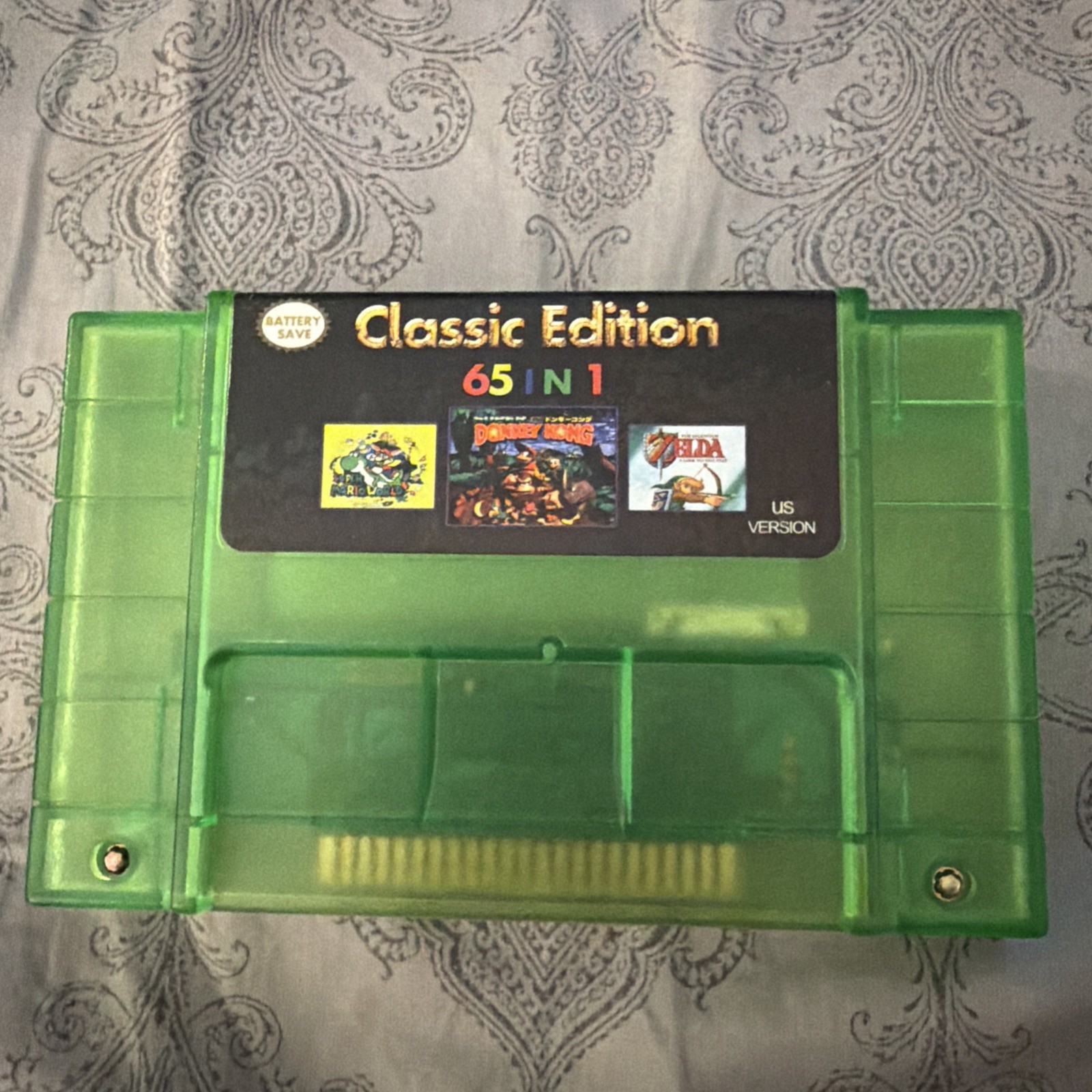 65 in 1 Multi Game Cartridge for SNES – 16Bit Classic Game Consoles