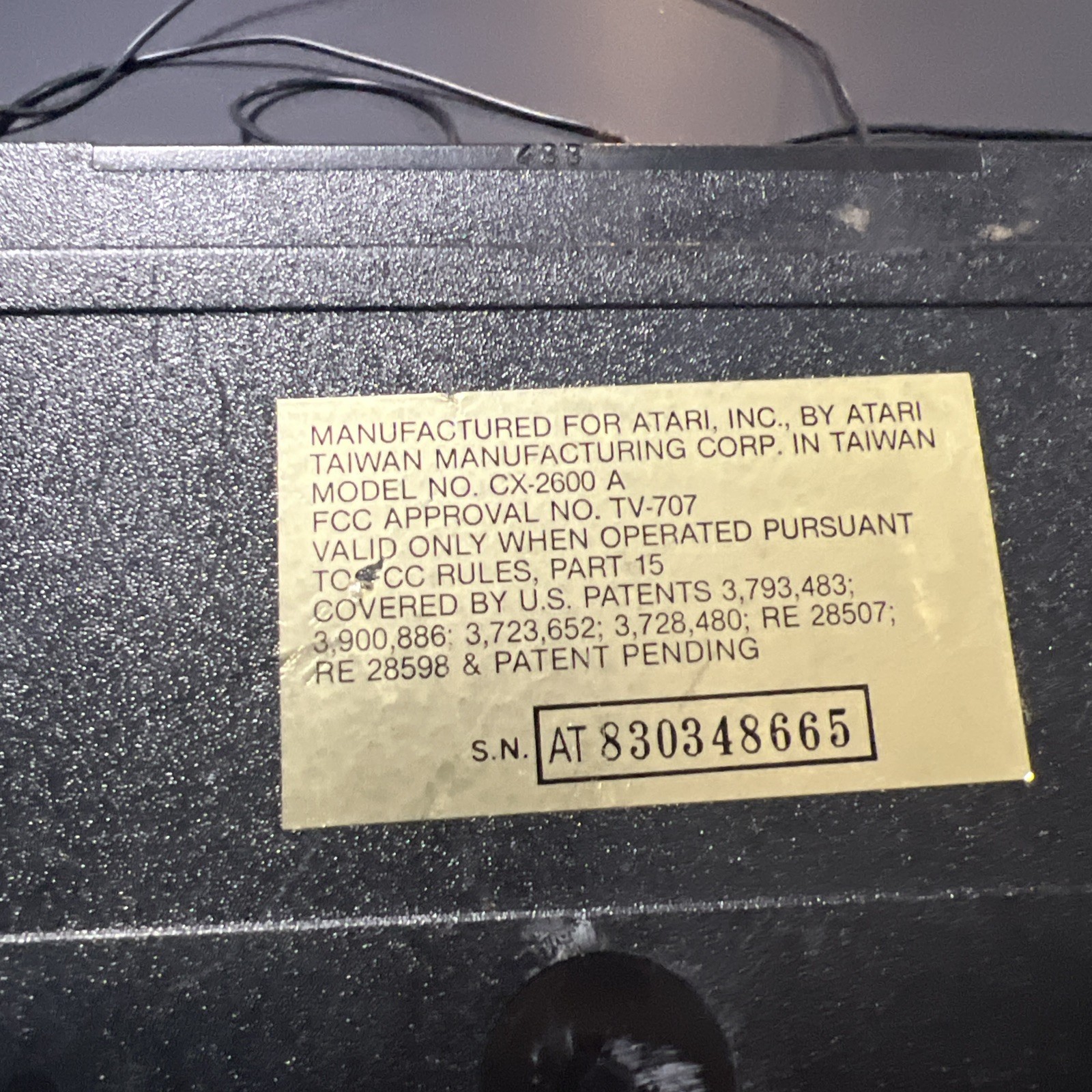 Atari 2600 CX-2600A Console Untested AS IS FOR PARTS OR REPAIR