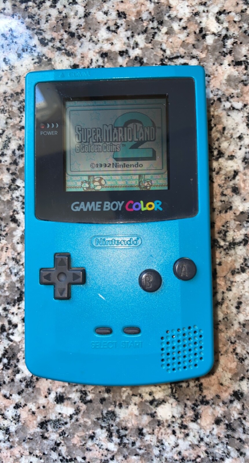 Nintendo Game Boy Color Handheld Game Console -Teal (with super Mario land game)