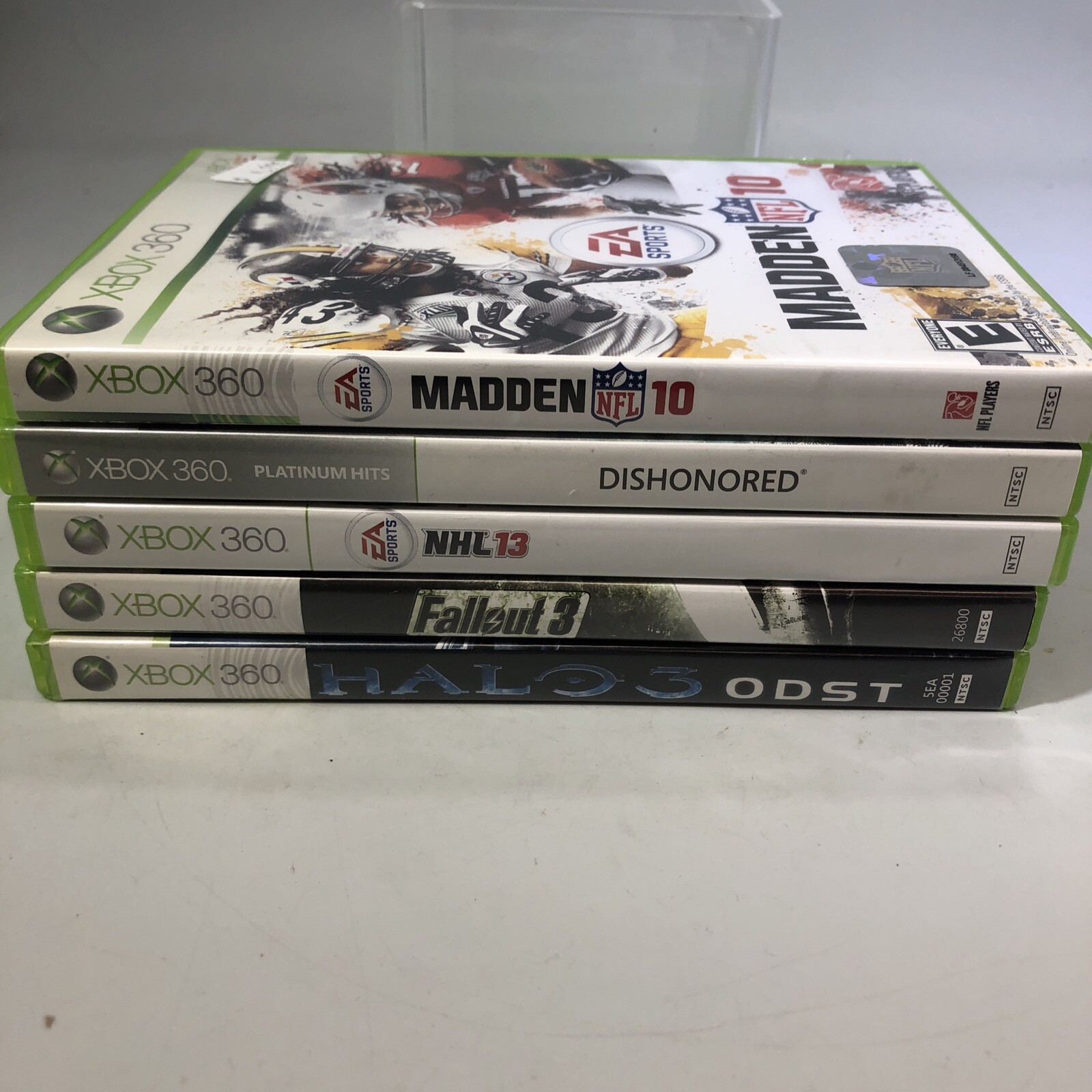 Xbox 360 S Slim 4GB Console Bundle Controller Lot Of 5 Games #ML30
